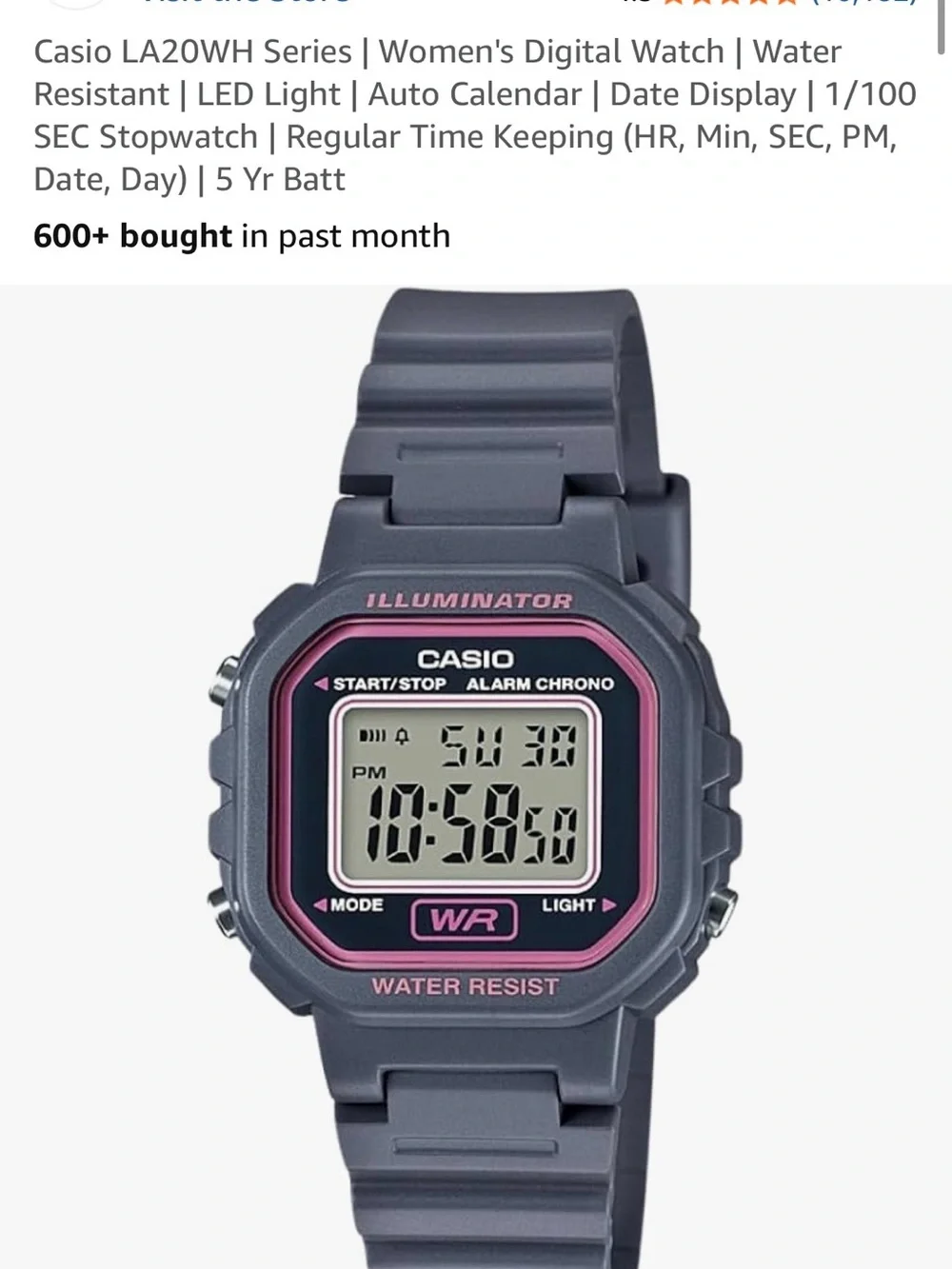 Casio Women's Digital Illuminator Watch